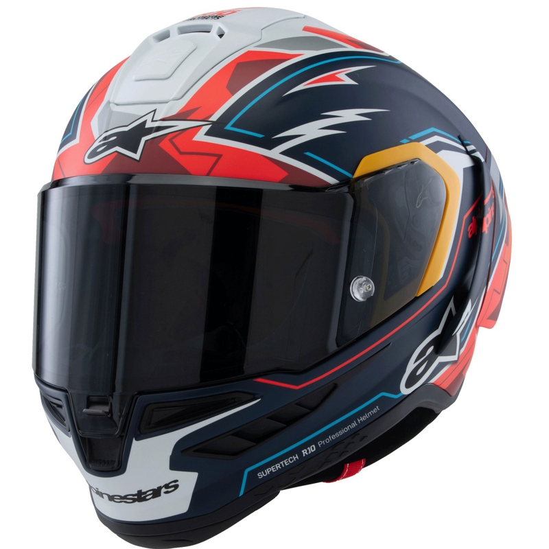 Alpinestars Supertech R-10 limited edition integraalhelm Pedro Acosta mat blauw-rood-wit