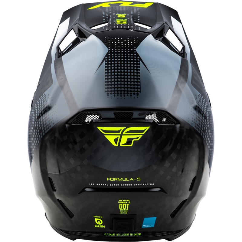 Motorcrosshelm FLY Racing Formula S Carbon grijs-fluo geel