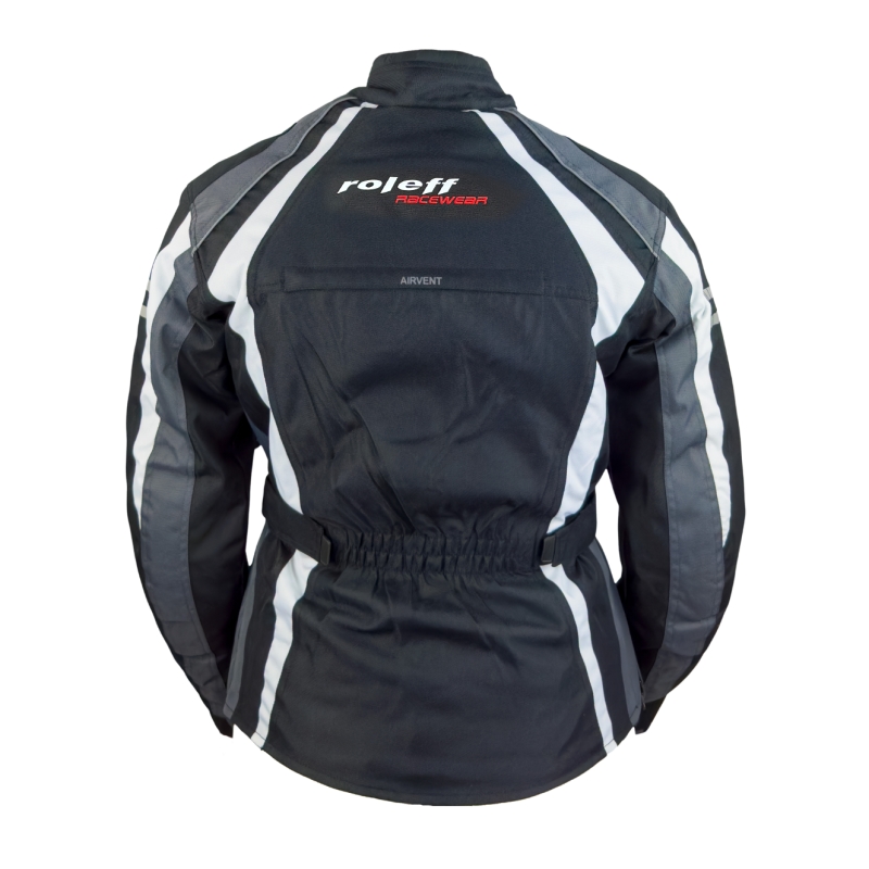 Damesfietsjack Roleff Venedig zwart-grijs-wit