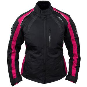 Roleff Venedig zwart met roze motorjack voor dames