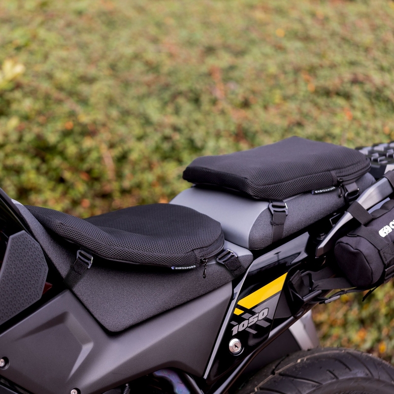 Oxford Air Seat Pillion en Enduro Opblaasbaar Zitkussen Zwart