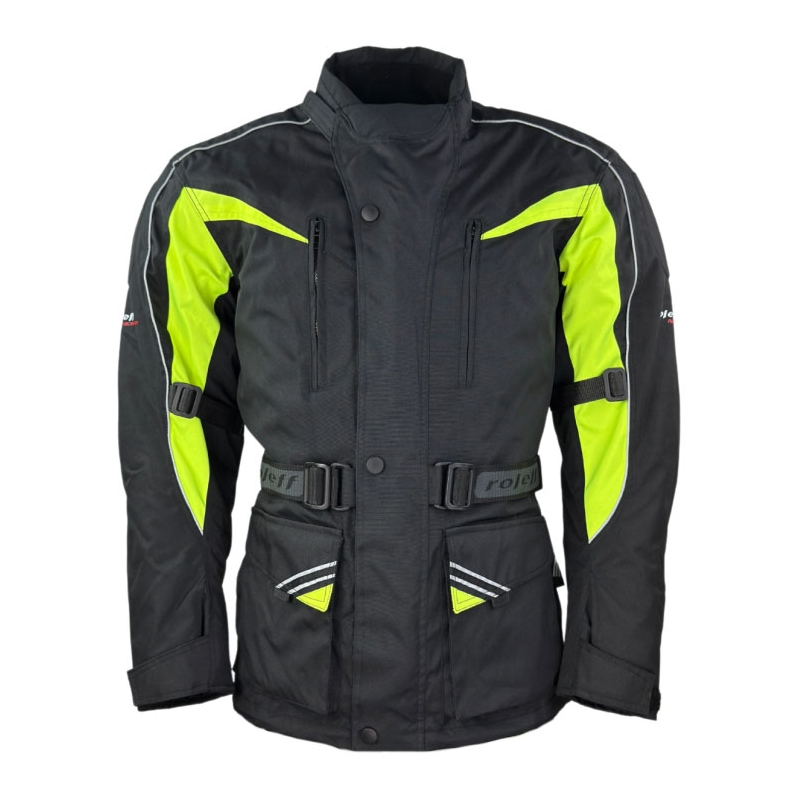 Motorjas Roleff Kodra zwart-fluogeel