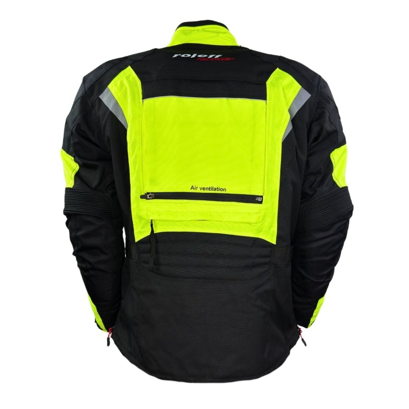 Motorjas Roleff Kodra Enduro zwart-fluo geel