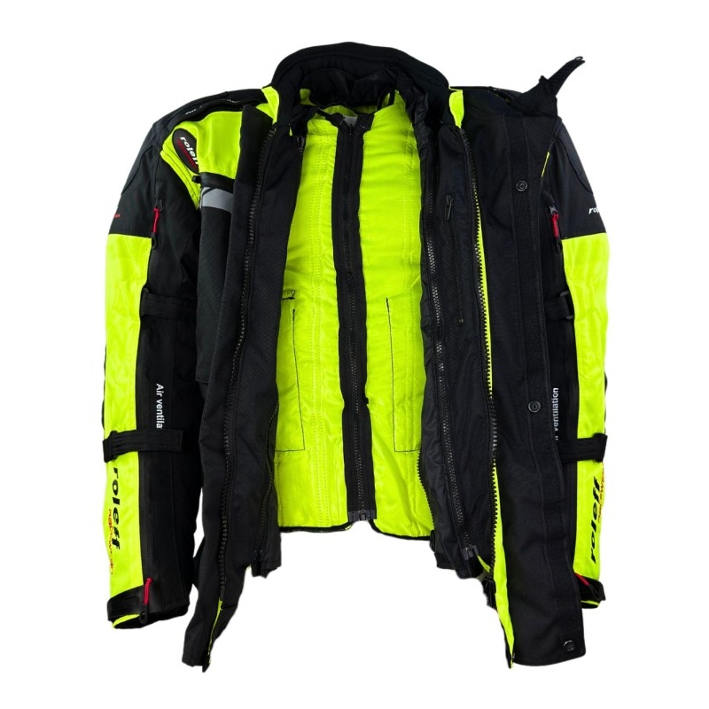 Motorjas Roleff Kodra Enduro zwart-fluo geel