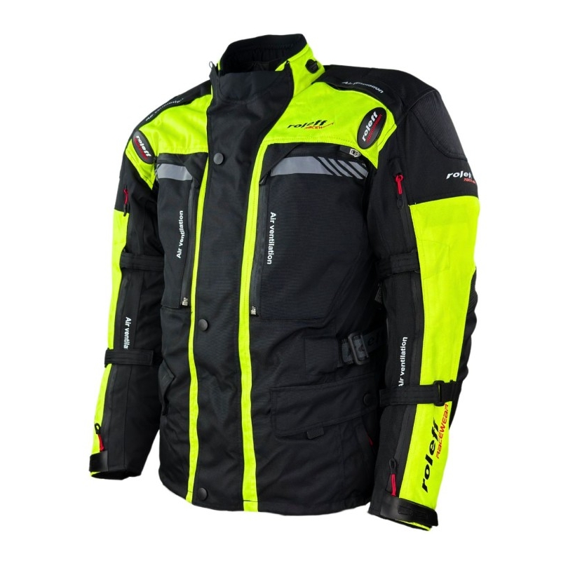 Motorjas Roleff Kodra Enduro zwart-fluo geel