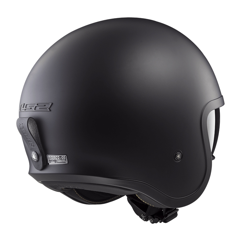 Open motorhelm LS2 OF599 Spitfire II Effen matzwart
