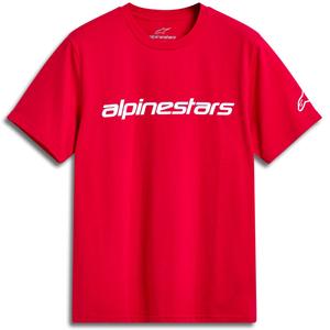 T-shirt Alpinestars Linear Wordmark 2.0 CSF rood en wit