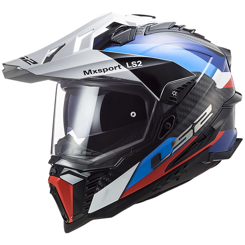 Enduro motorhelm LS2 MX701 C Explorer Frontier zwart-blauw