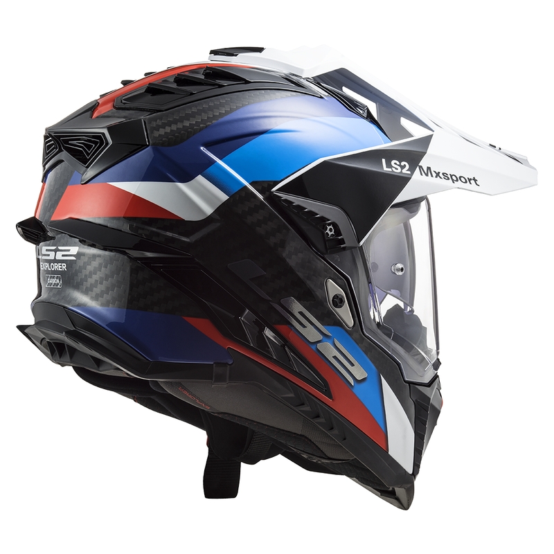 Enduro motorhelm LS2 MX701 C Explorer Frontier zwart-blauw