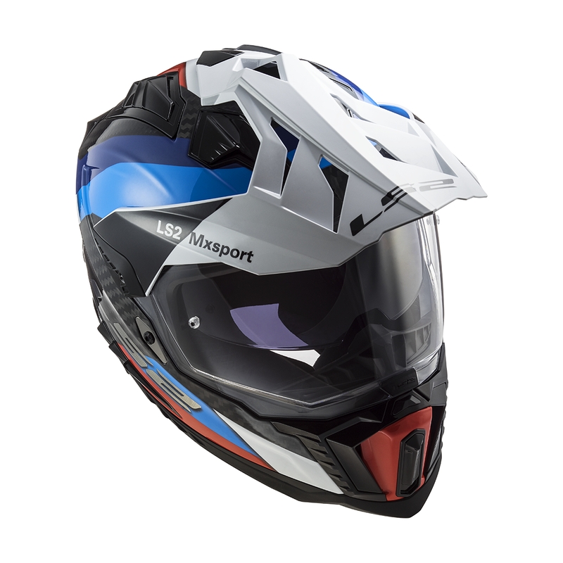 Enduro motorhelm LS2 MX701 C Explorer Frontier zwart-blauw