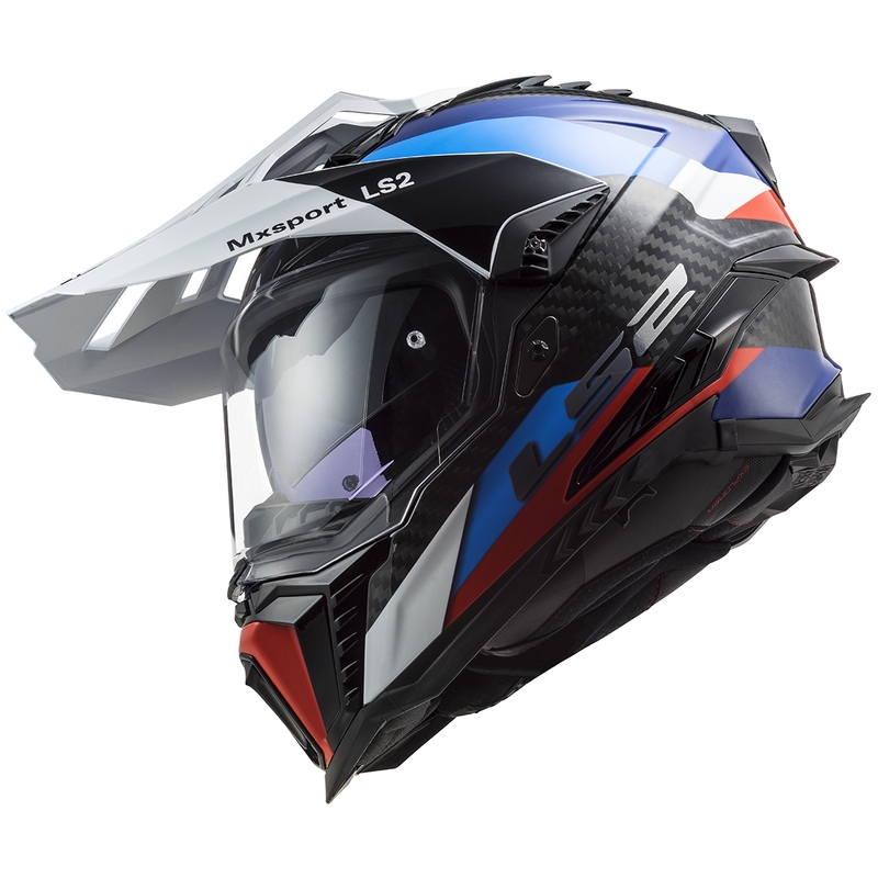 Enduro motorhelm LS2 MX701 C Explorer Frontier zwart-blauw