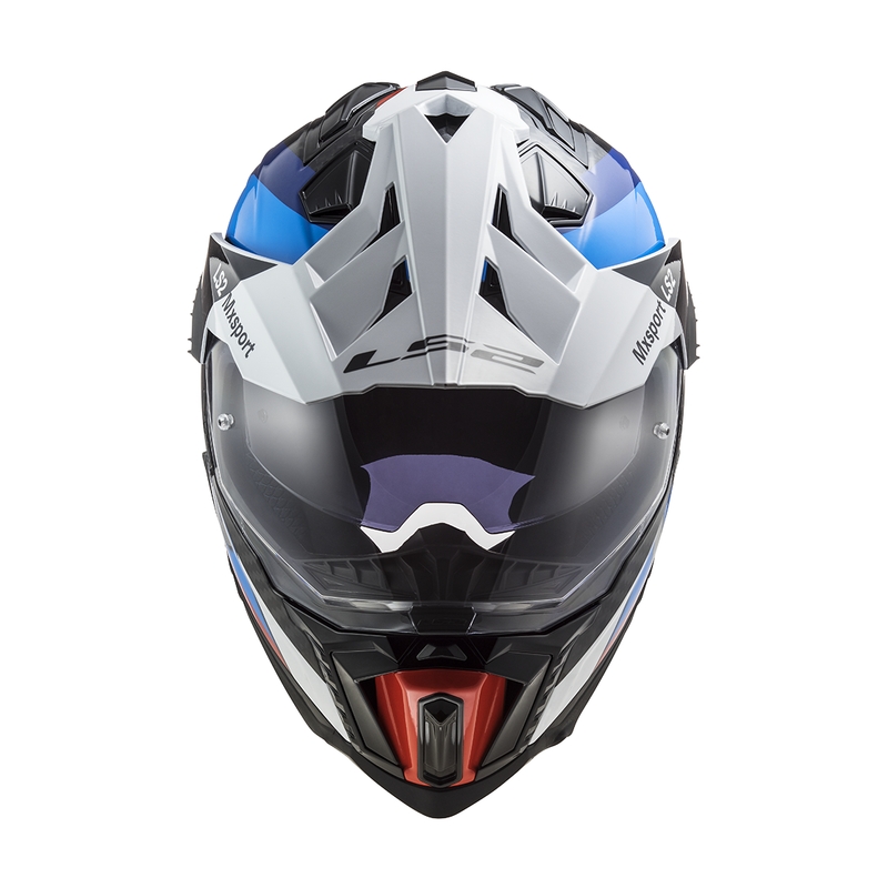 Enduro motorhelm LS2 MX701 C Explorer Frontier zwart-blauw