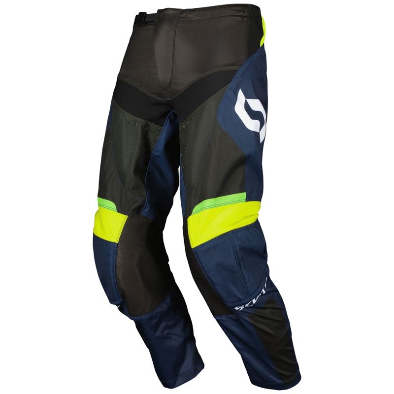 Motorcrossbroek SCOTT EVO Race paars-fluo geel