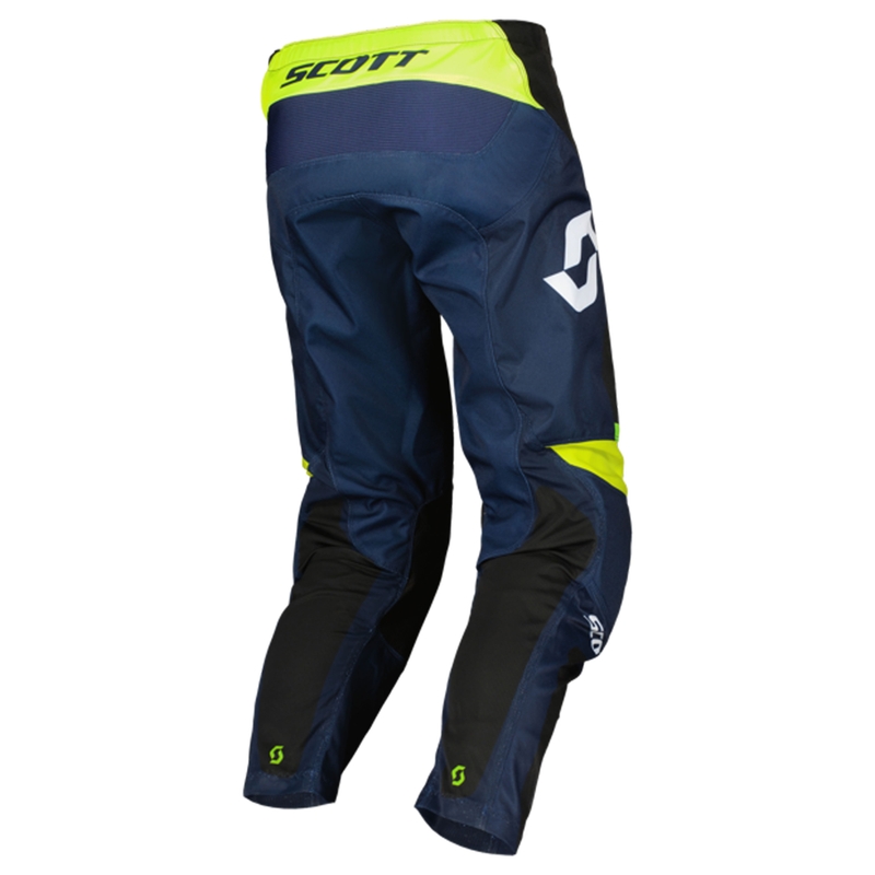 Motorcrossbroek SCOTT EVO Race paars-fluo geel