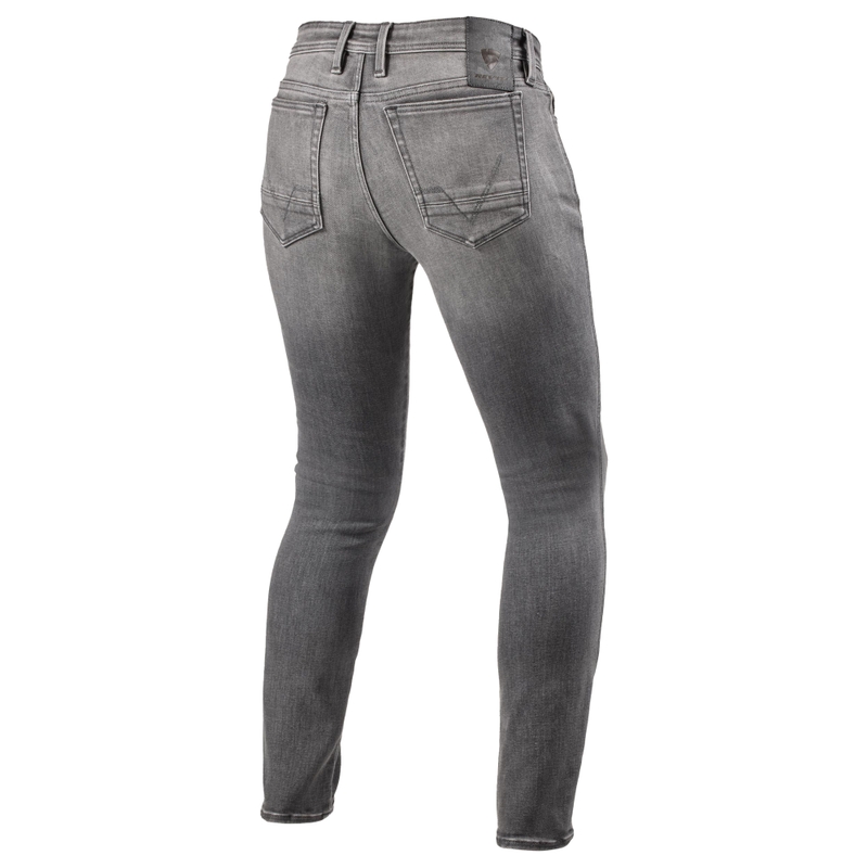 Revit Piston 3 Skinny Cropped Motorcycle Jeans Grijs