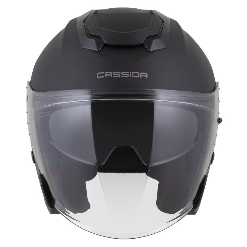 Cassida Jet Tech 2.0 Solid Mat Zwart-Grijs Open Motorhelm