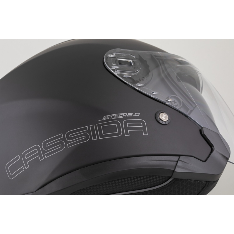 Cassida Jet Tech 2.0 Solid Mat Zwart-Grijs Open Motorhelm