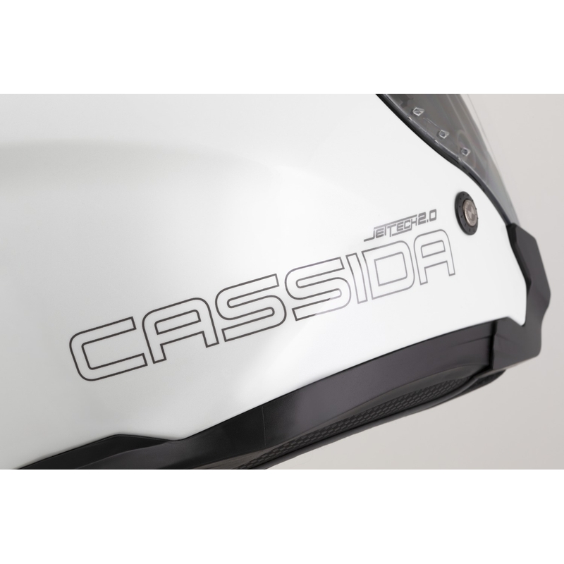 Cassida Jet Tech 2.0 Solid Wit-Zwart-Grijs Open Motorhelm