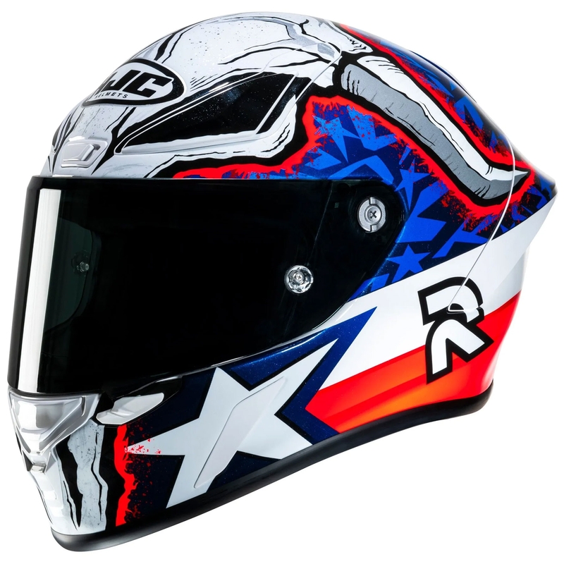 Integraal motorhelm HJC RPHA 1 Garrett Gerloff Replica MC21 wit-blauw-rood