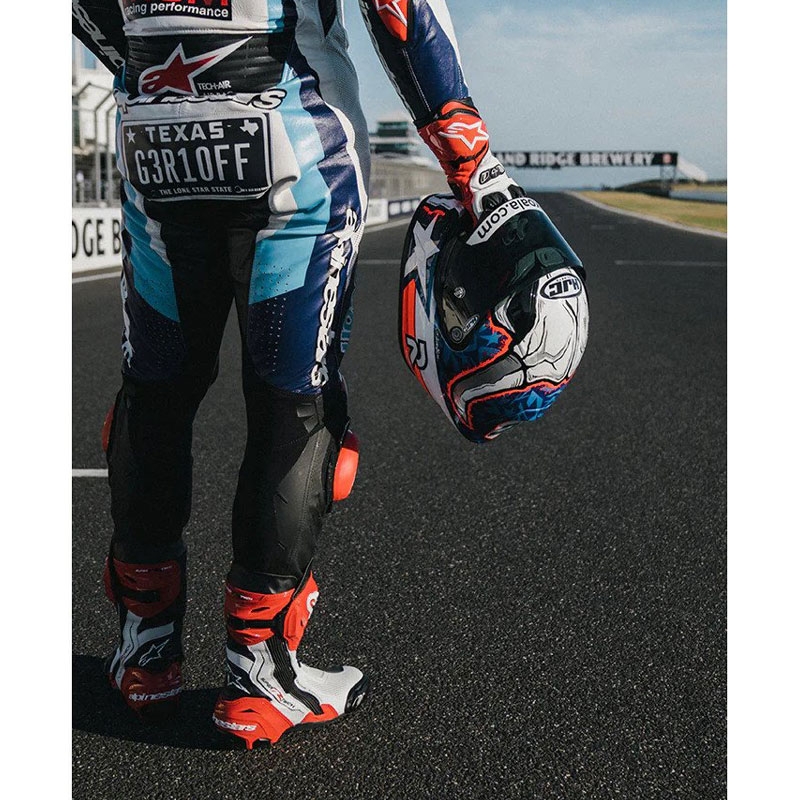 Integraal motorhelm HJC RPHA 1 Garrett Gerloff Replica MC21 wit-blauw-rood