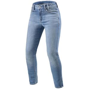 Revit Shelby 3 Skinny Lichtblauw Damesmodel Cropped Motorcycle Jeans