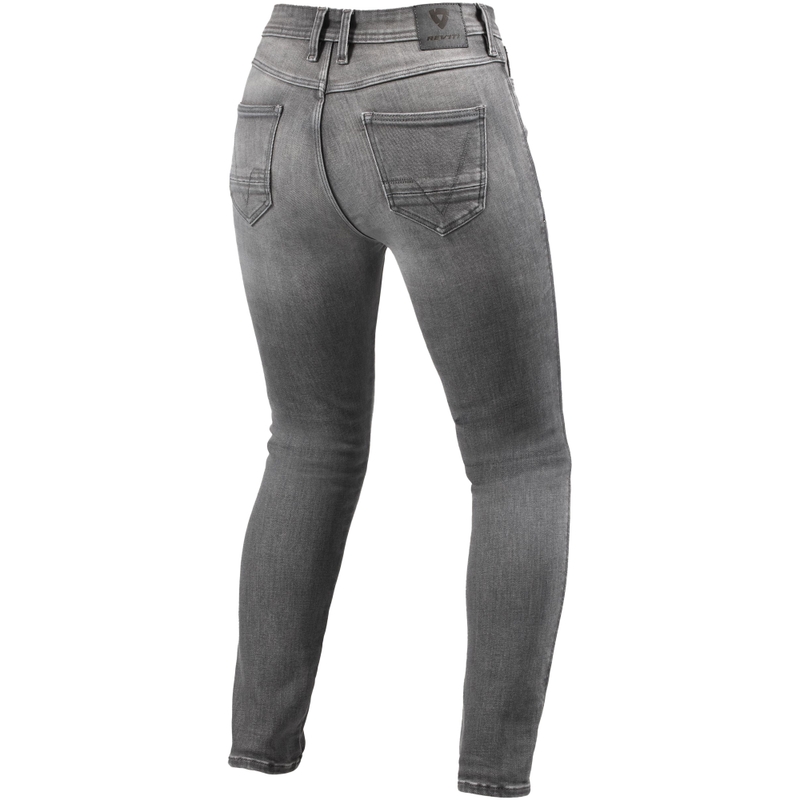 Revit Shelby 3 Skinny Cropped Women's Grey Motorcycle Jeans