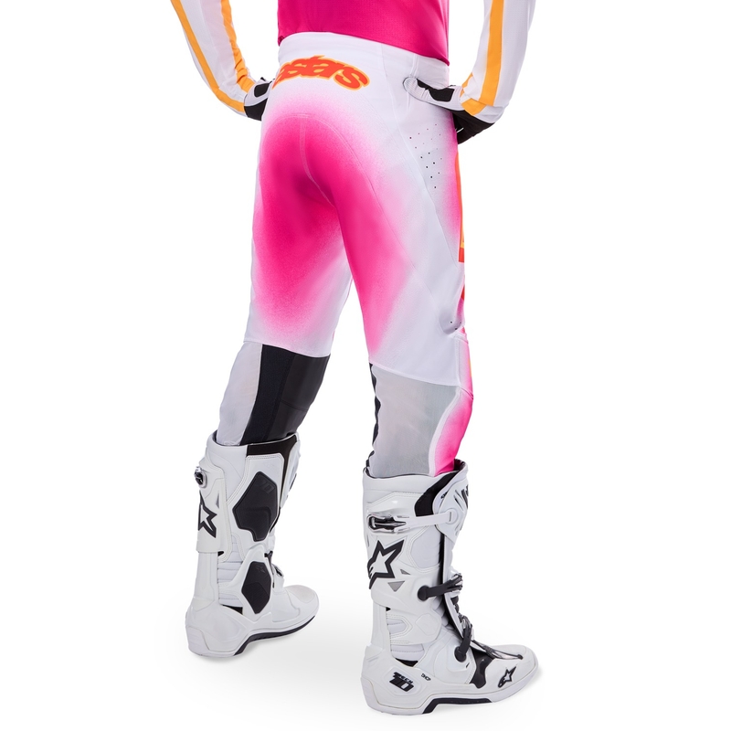 Alpinestars Supertech limited edition MIG fluoroze-wit-oranje motorcrossbroek