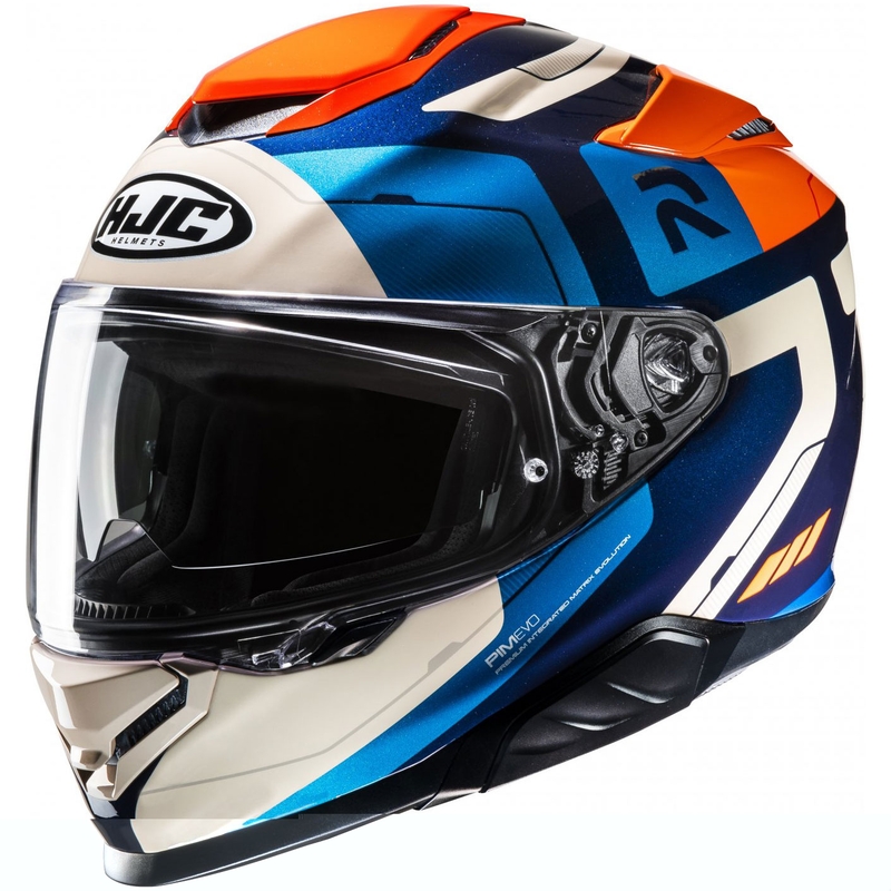 Integraal motorhelm HJC RPHA 71 Cozad MC27 blauw-oranje-beige