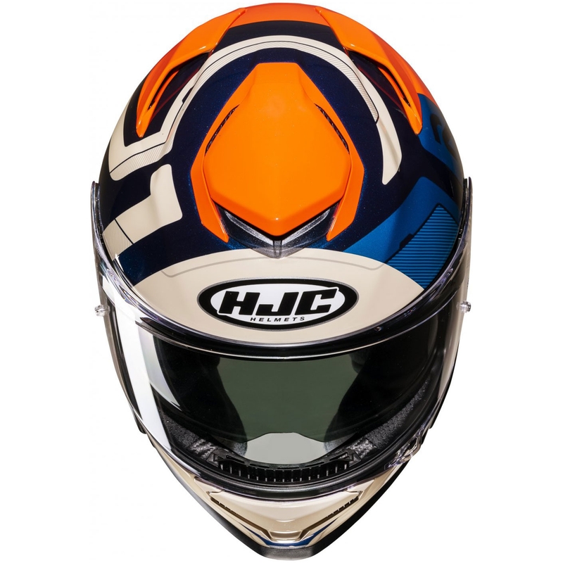 Integraal motorhelm HJC RPHA 71 Cozad MC27 blauw-oranje-beige
