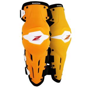 Kniebeschermers voor motorfiets Zandona X-Treme kniebeschermer oranje en wit