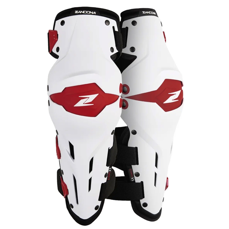 Kniebeschermers voor motorfiets Zandona X-Treme kniebeschermer wit-rood
