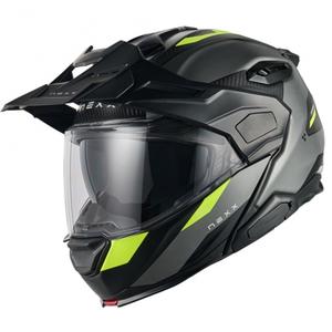 Opklapbare motorhelm Nexx X.Lifecountry Terra mat grijs-fluo geel