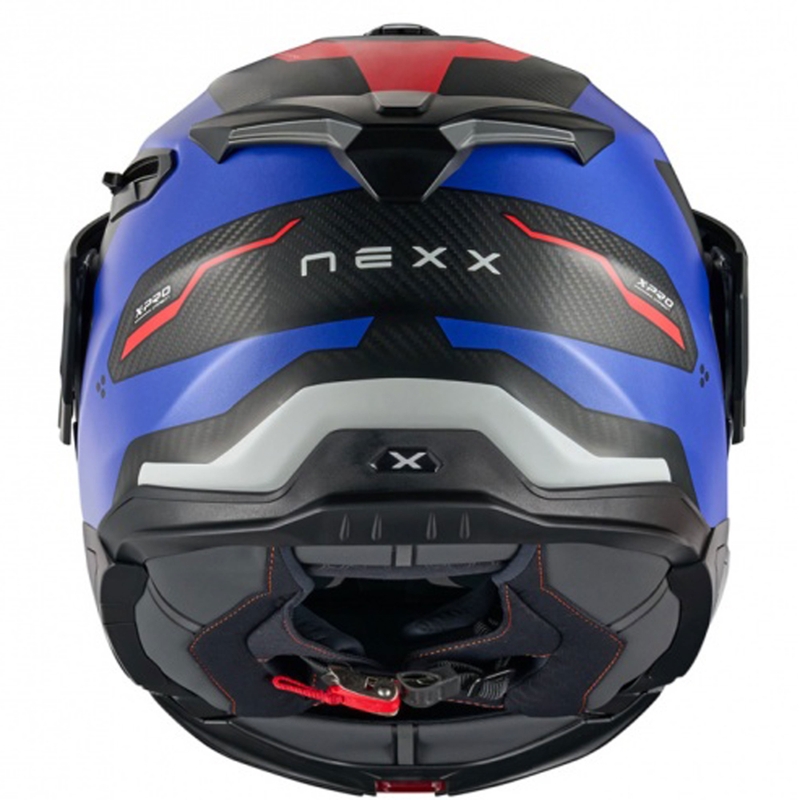 Opklapbare motorhelm Nexx X.Lifecountry Terra mat blauw-rood uitverkoop