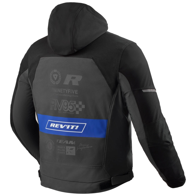 Revit Haste H2O motorjack zwart-blauw