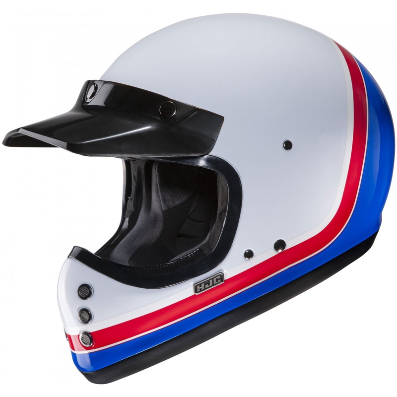 Integraal motorhelm HJC V60 Scoby MC21 wit-rood-blauw