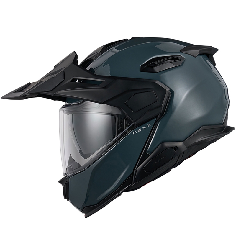 Nexx X.Lifecountry effen blauwe opklapbare motorhelm