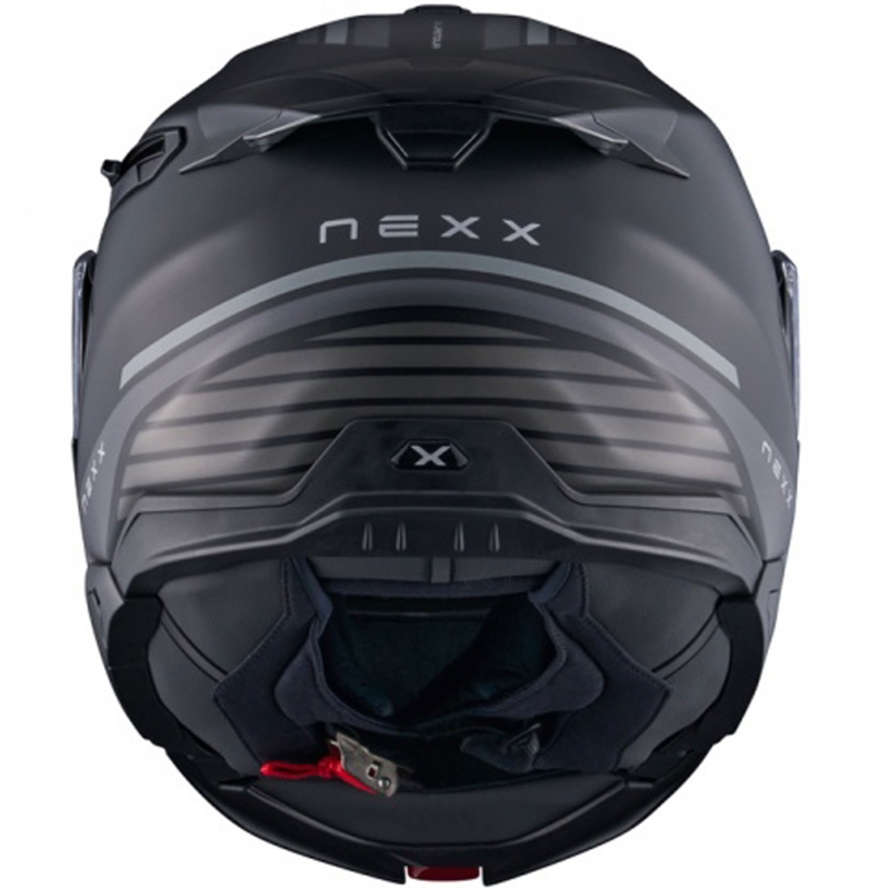 Opklapbare motorhelm Nexx X.Lifetour Globe mat zwart-grijs uitverkoop