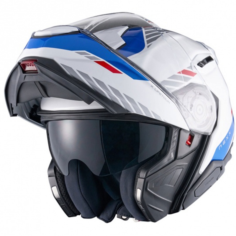Nexx X.Lifetour Globe motorhelm wit-blauw