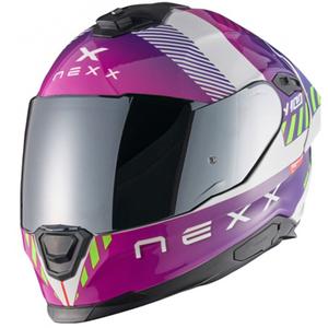 NEXX Y.100R Fade paars en witte integraal motorhelm