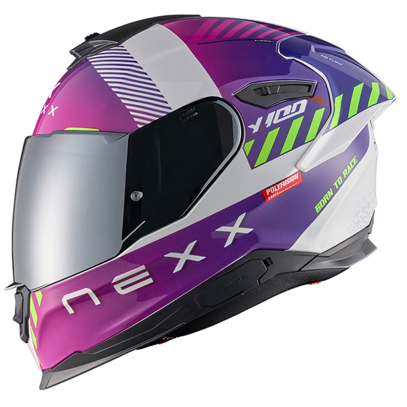 NEXX Y.100R Fade paars en witte integraal motorhelm
