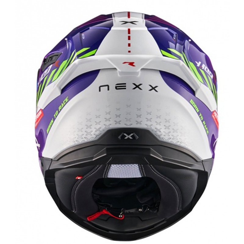 NEXX Y.100R Fade paars en witte integraal motorhelm