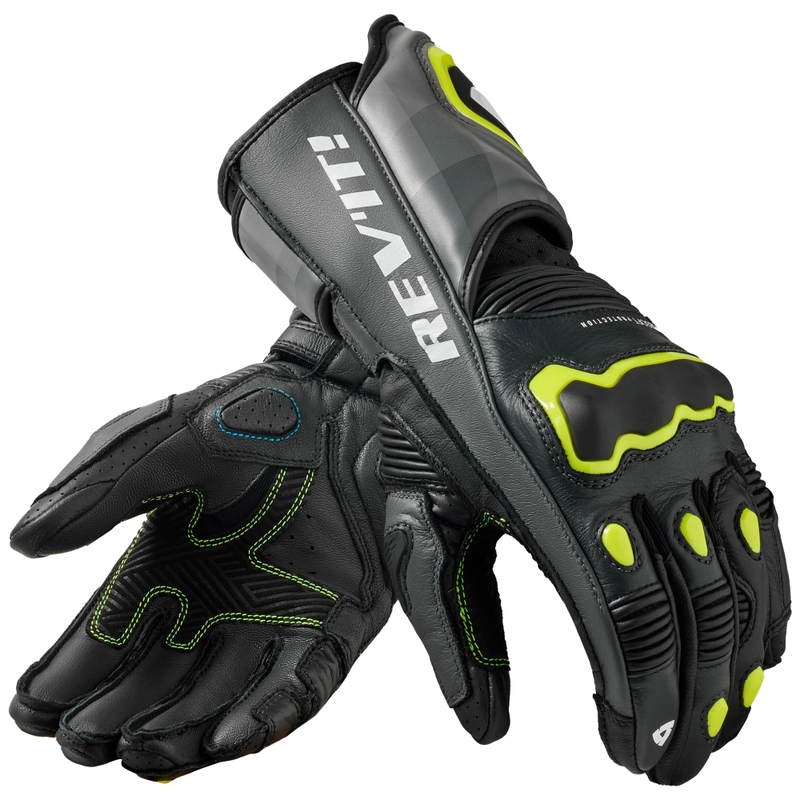 Motorhandschoenen Revit Quantum 3 grijs-fluogeel