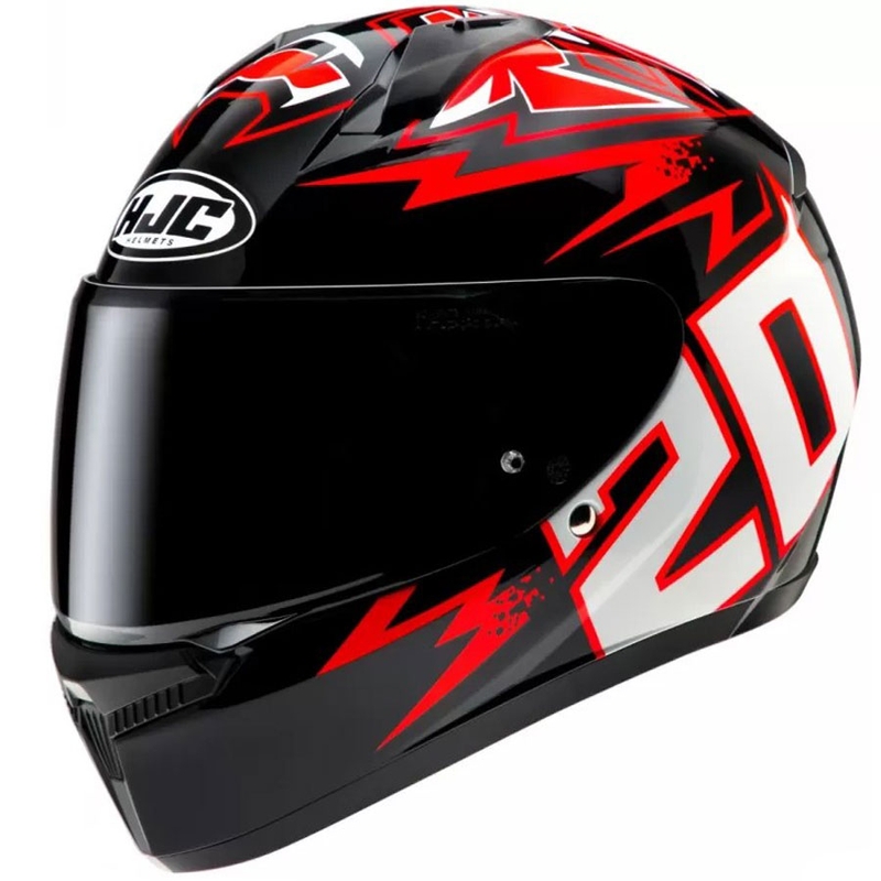 HJC C10 Diablo Mask MC1 zwart-rood-wit integraal motorhelm