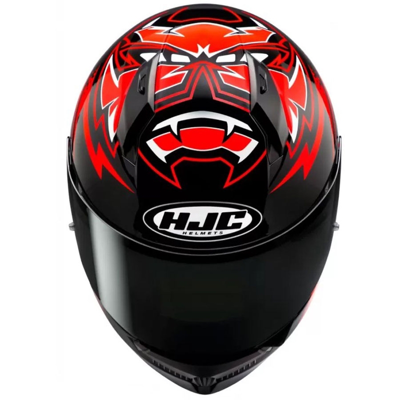HJC C10 Diablo Mask MC1 zwart-rood-wit integraal motorhelm
