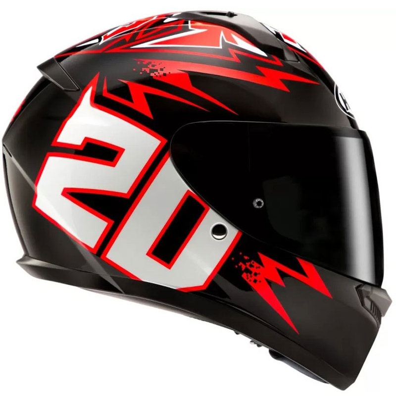 HJC C10 Diablo Mask MC1 zwart-rood-wit integraal motorhelm