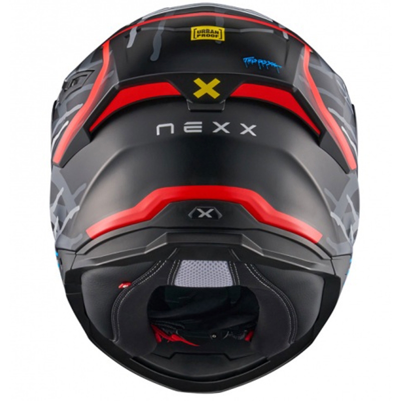 NEXX Y.100R Urbangram zwart-rood integraal motorhelm uitverkoop