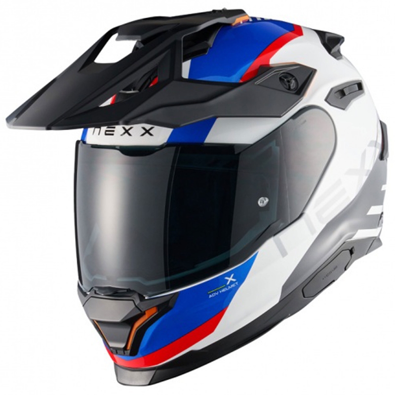 Enduro motorhelm NEXX Y.TRAVL Quest wit-blauw-rood