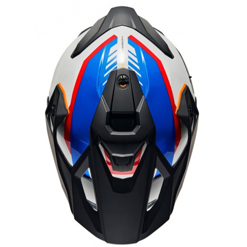 Enduro motorhelm NEXX Y.TRAVL Quest wit-blauw-rood
