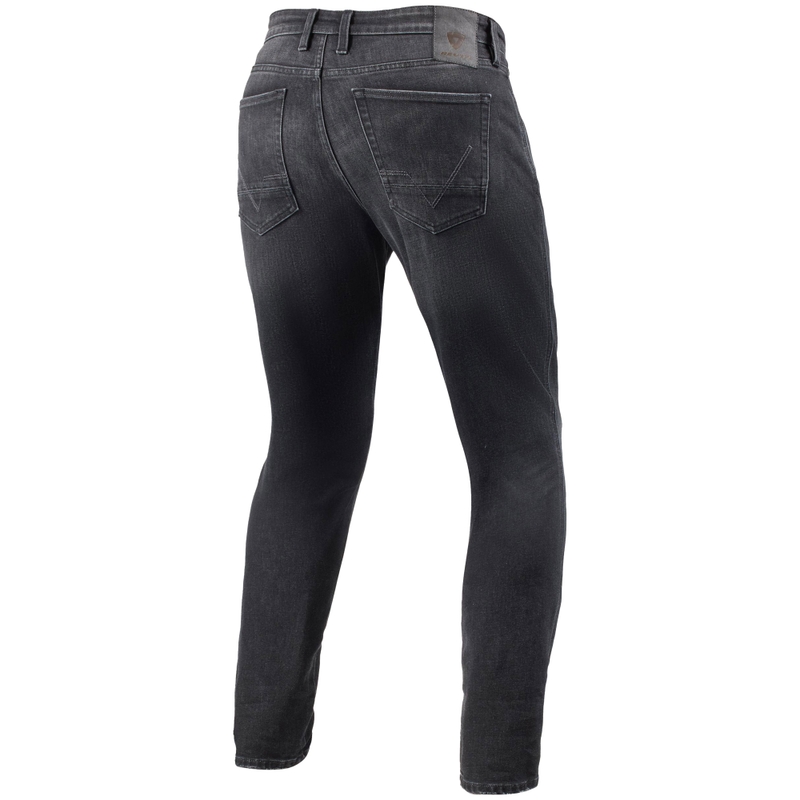 Revit Kai Skinny Mid Grey Stone Cropped Motorcycle Jeans