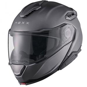 Nexx X.Lifetour Plain mat titanium opklapbare motorhelm